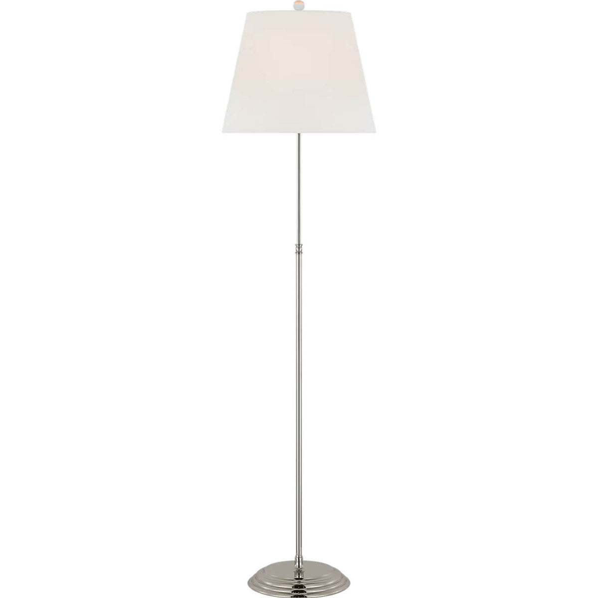 Suzanne Kasler Wyatt 52" Floor Lamp in Polished Nickel with Linen Shade W13" x H52.25"