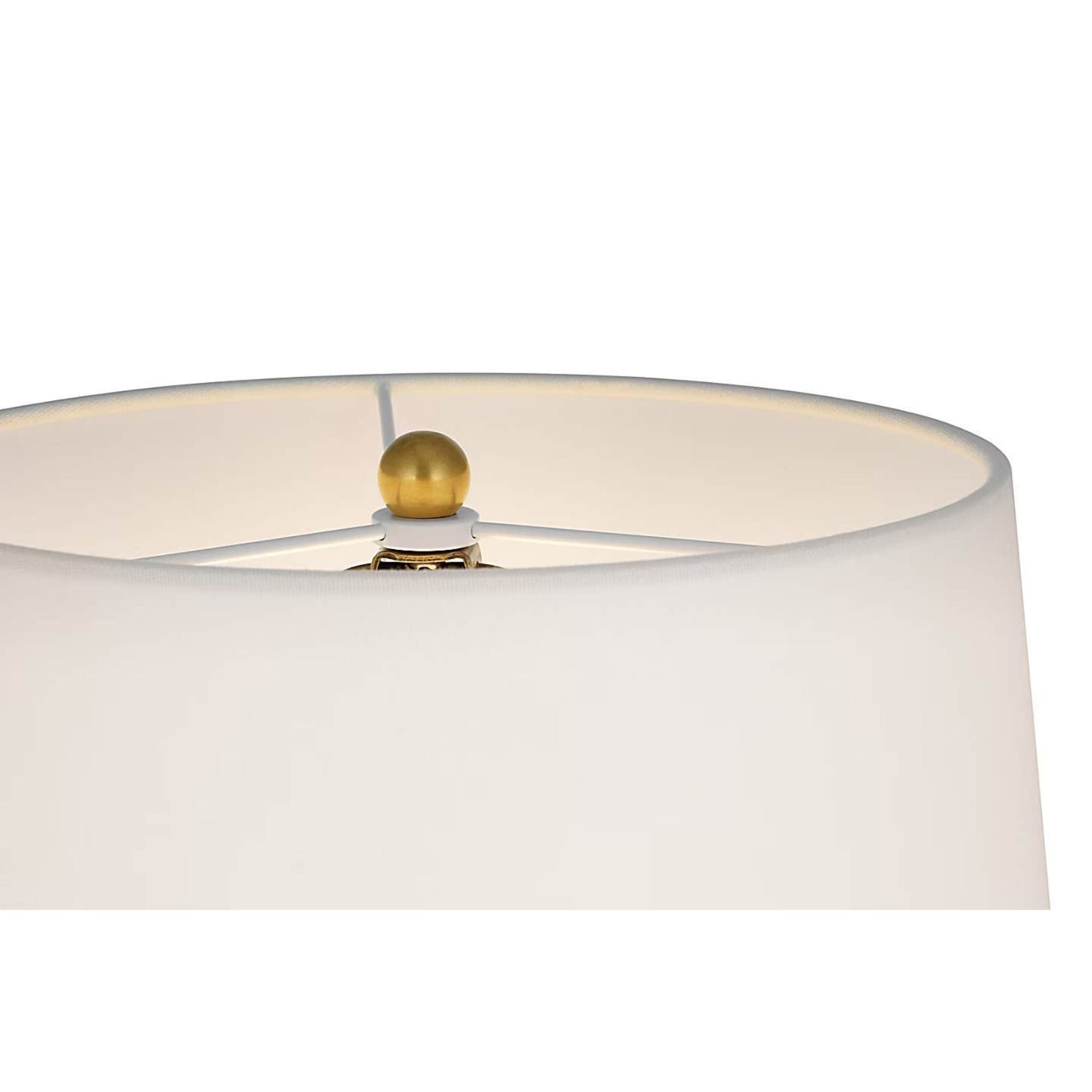 Suzanne Kasler Greer Adjustable Bridge Floor Lamp in Hand-Rubbed Antique Brass with Linen Shade W12.5" x H43.25" - 53" x E18.25"