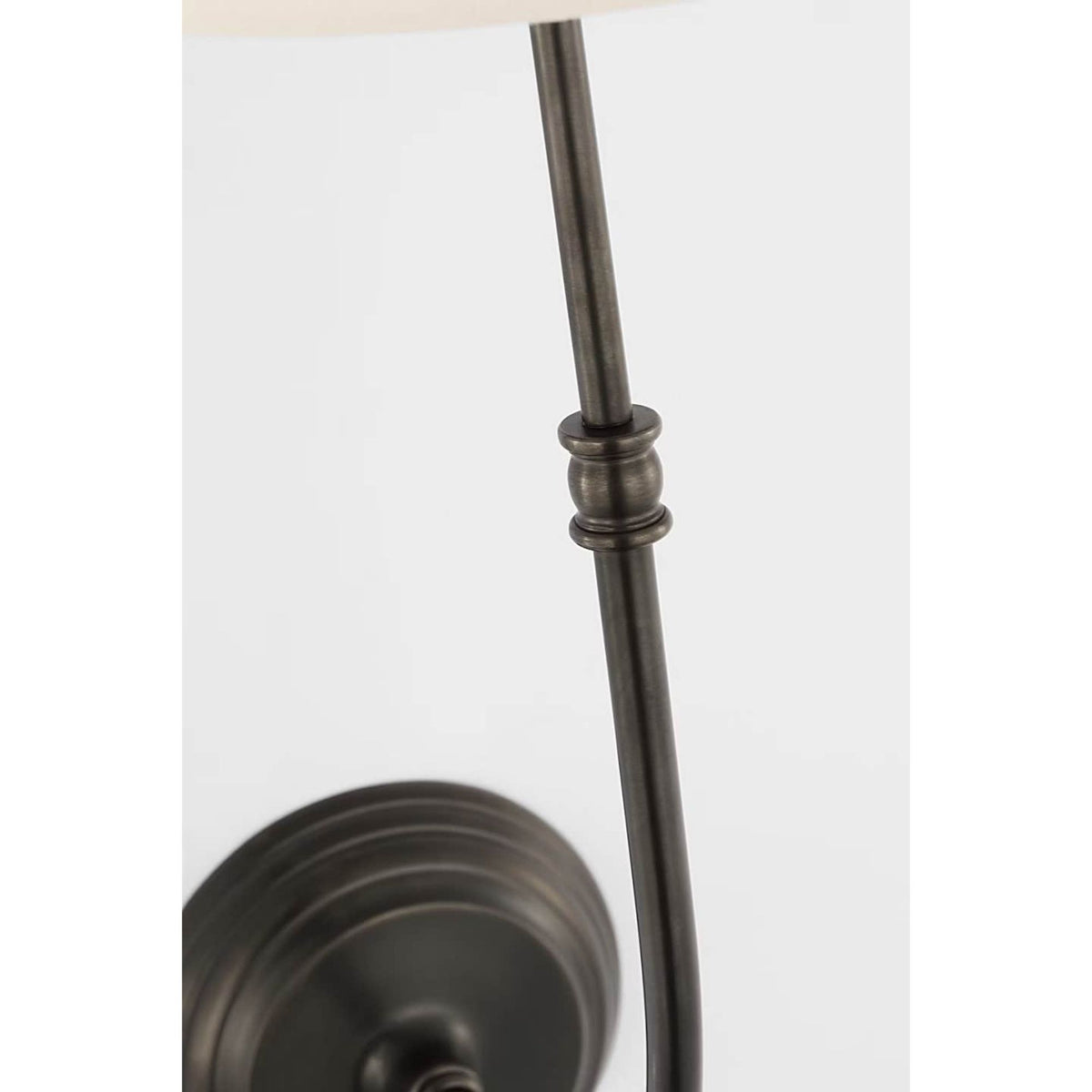 Suzanne Kasler Wyatt 20" Sconce in Bronze with Linen Shade W6.25" x H20" x E10"