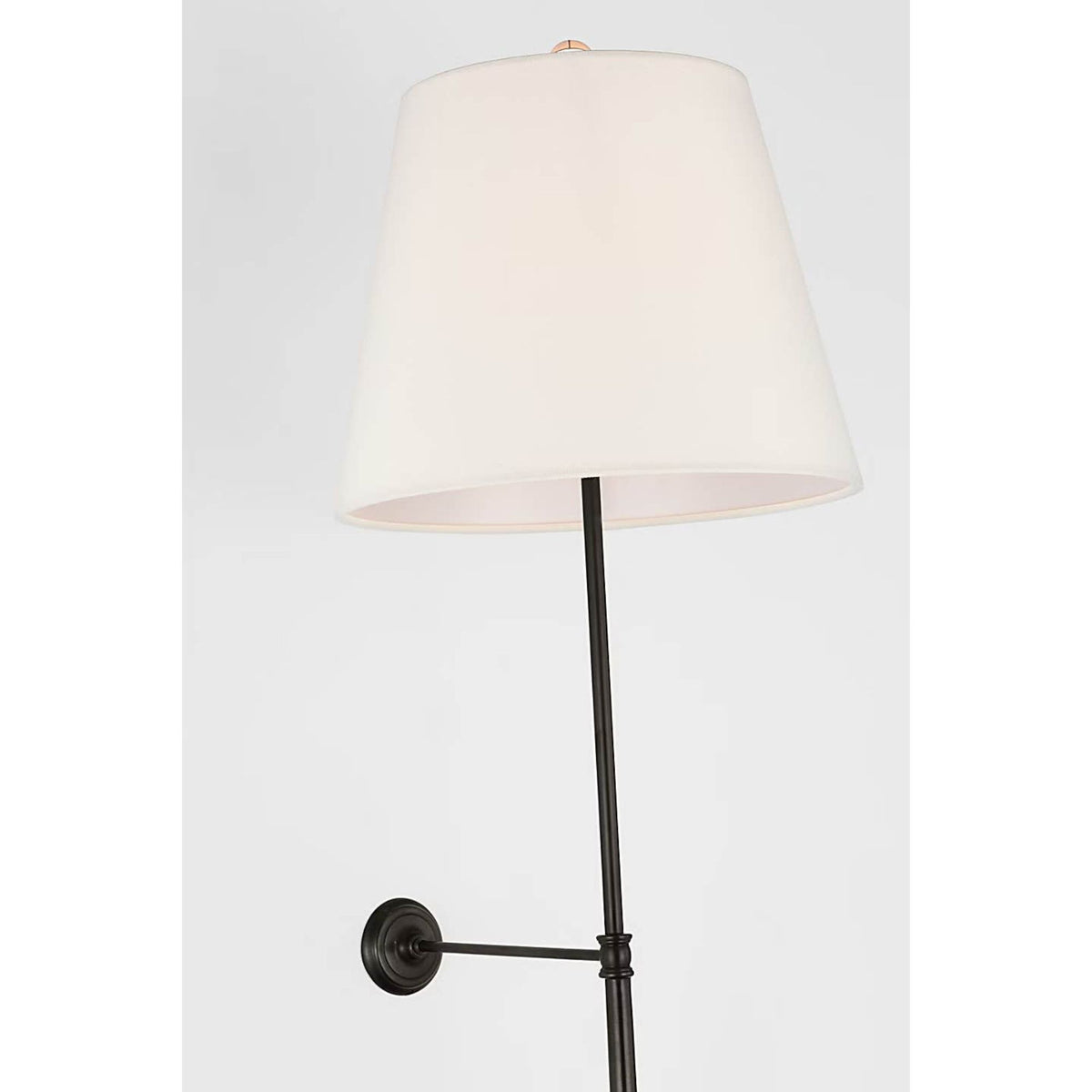Suzanne Kasler Wyatt 39" Statement Sconce in Bronze with Linen Shade W10.5" x H39" x E12.5"