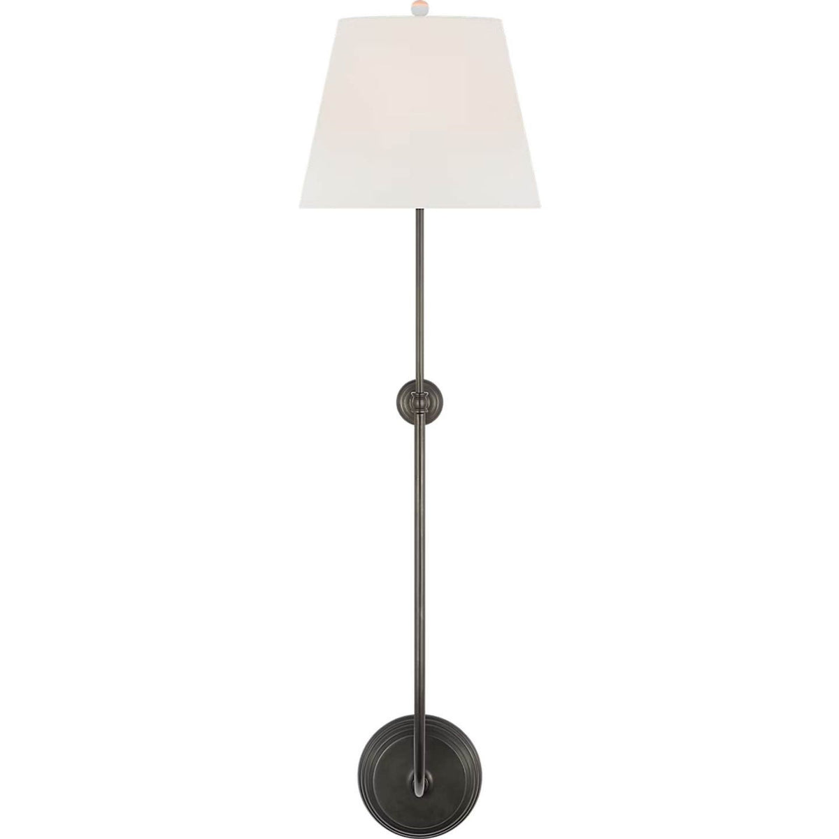 Suzanne Kasler Wyatt 39" Statement Sconce in Bronze with Linen Shade W10.5" x H39" x E12.5"