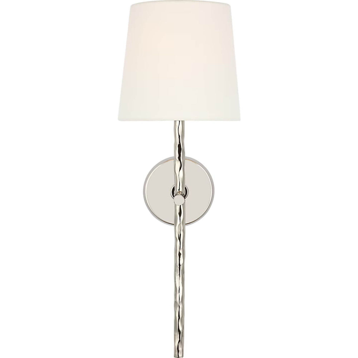 Suzanne Kasler Collette 23" Tail Sconce in Polished Nickel with Linen Shade W8" x H23" x E9.75"