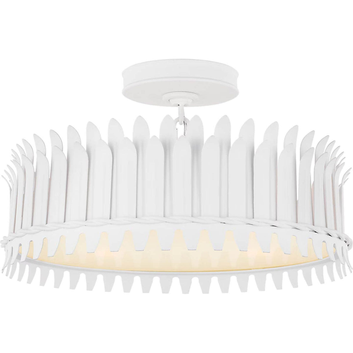 Suzanne Kasler Leslie 16" Semi-Flush in Plaster White W16" x H8.75"