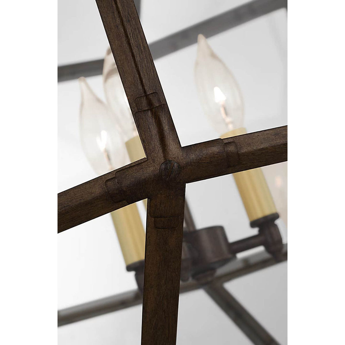 Suzanne Kasler Morris Medium Lantern in Antique Zinc with Clear Glass W19.75" x H26"