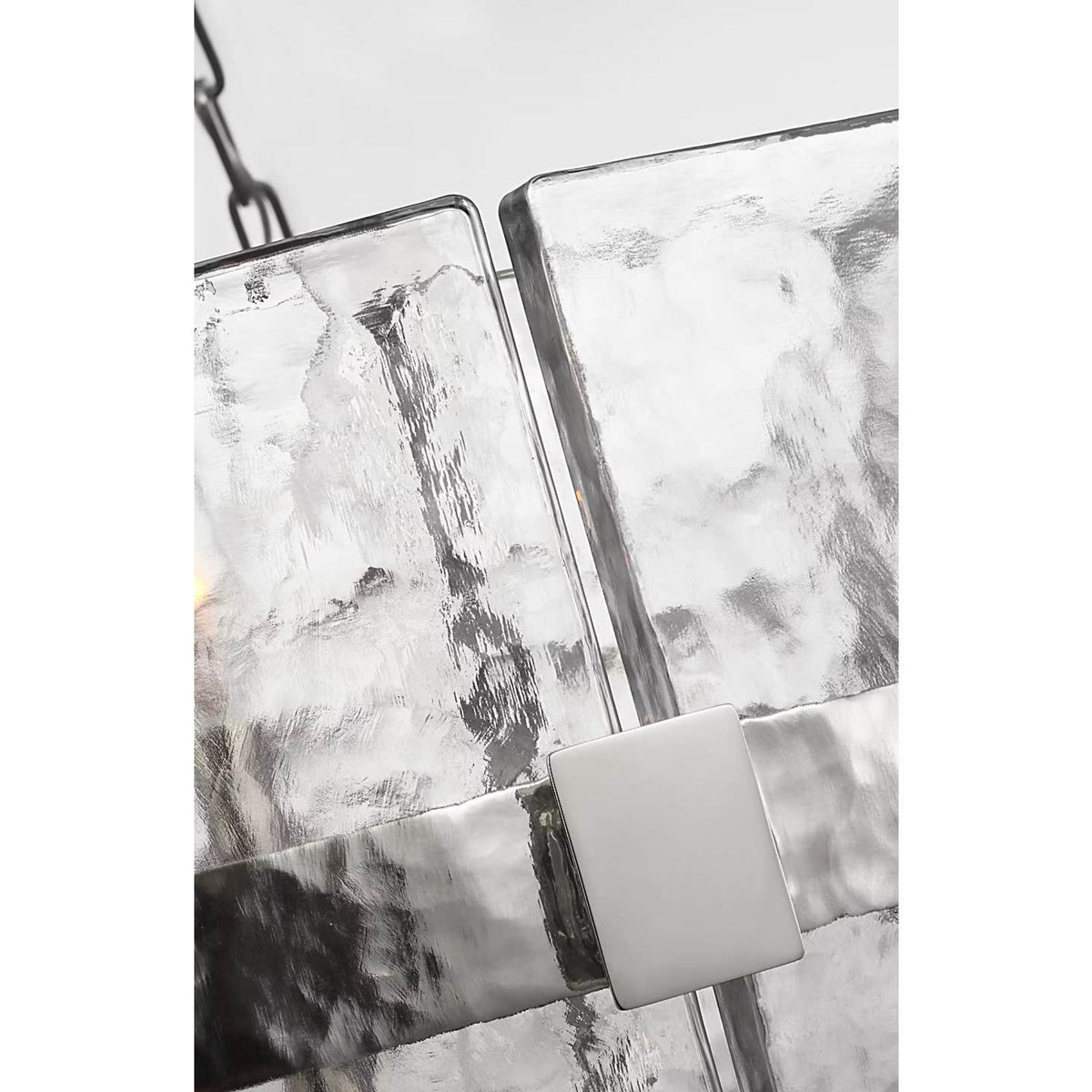 Suzanne Kasler Solera 37" Barrel Chandelier in Polished Nickel with Clear Wavy Glass W37.25" x H35.75"