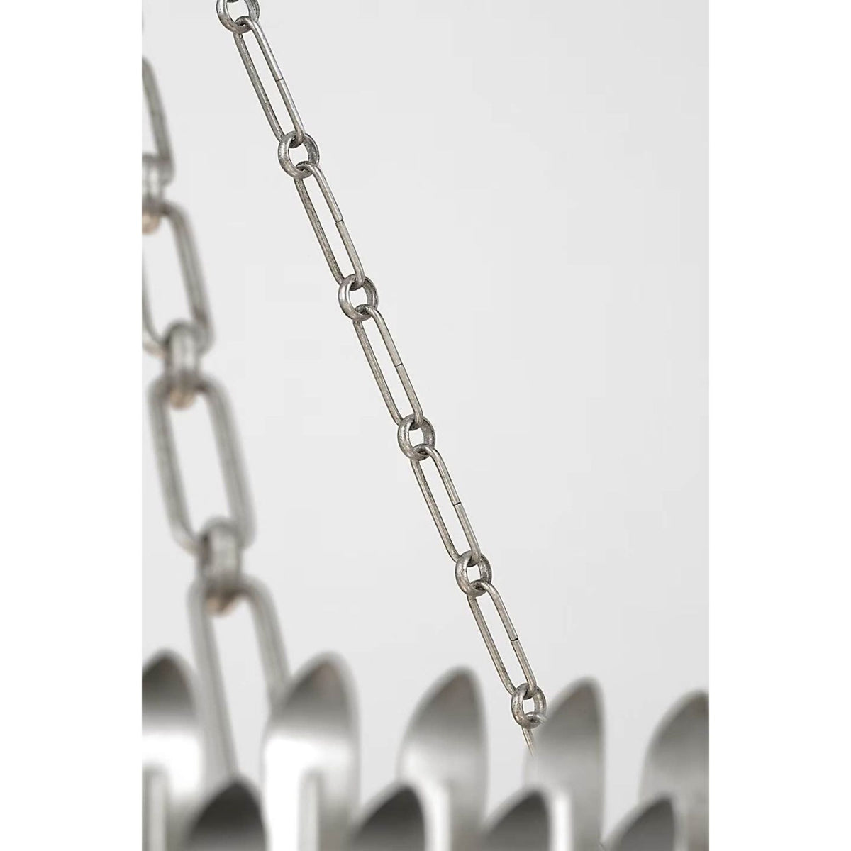 Suzanne Kasler Leslie 37" Chandelier in Burnished Silver Leaf with Frosted Acrylic W36.75" x H29.75"