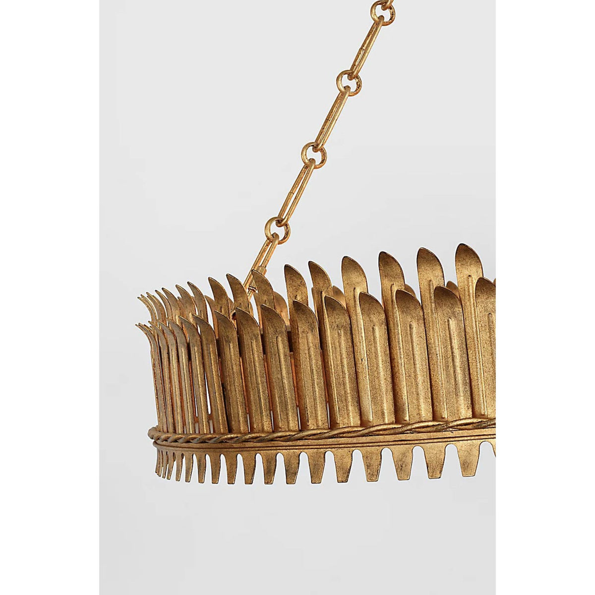 Suzanne Kasler Leslie 37" Chandelier in Gilded Iron with Frosted Acrylic W36.75" x H29.75"