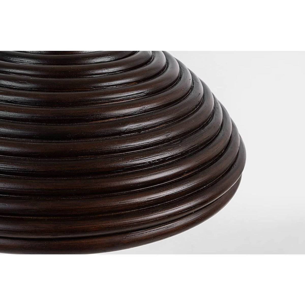 Suzanne Kasler Emerson 16" Pendant in Hand-Rubbed Antique Brass with Espresso Rattan Shade W15.75" x H8.5"
