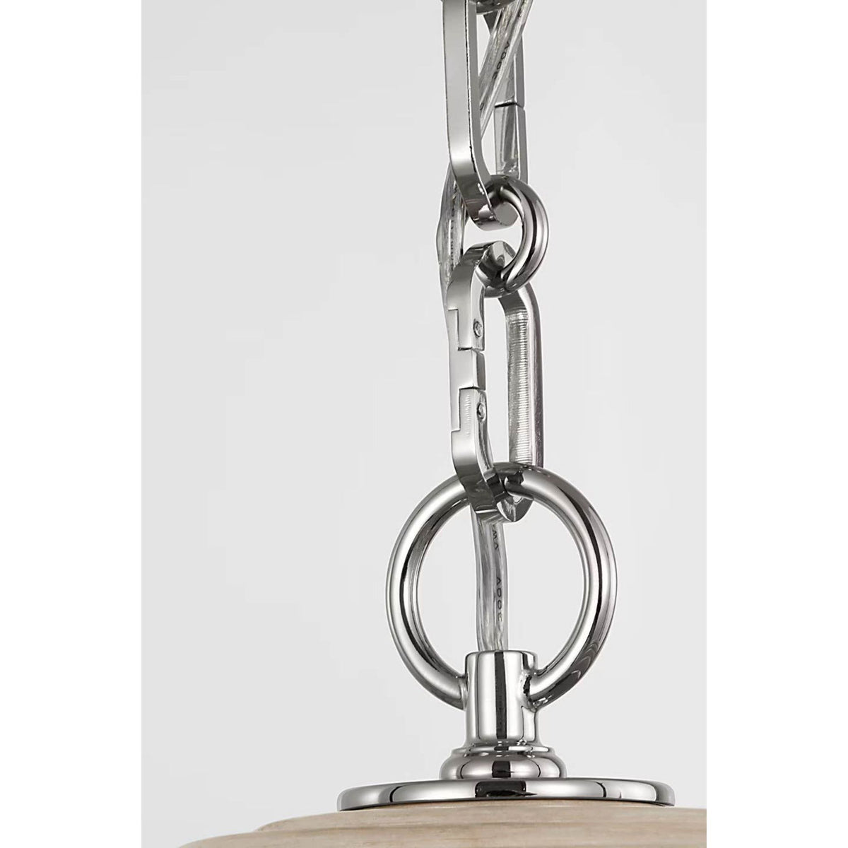 Suzanne Kasler Emerson 16" Pendant in Polished Nickel with Ash Rattan Shade W15.75" x H8.5"