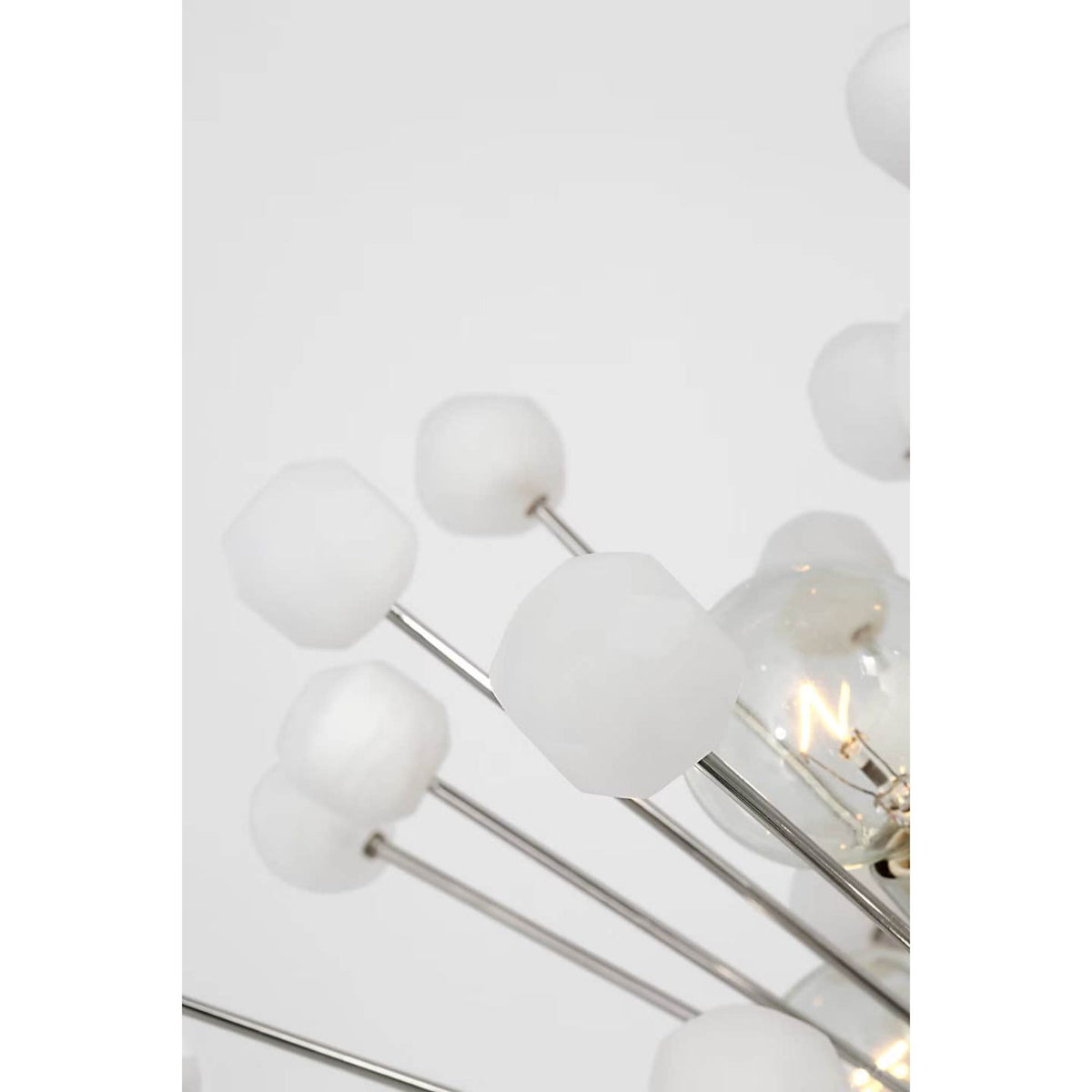 Suzanne Kasler Lys 21" Chandelier in Polished Nickel and Alabaster W21.25" x H23.5"