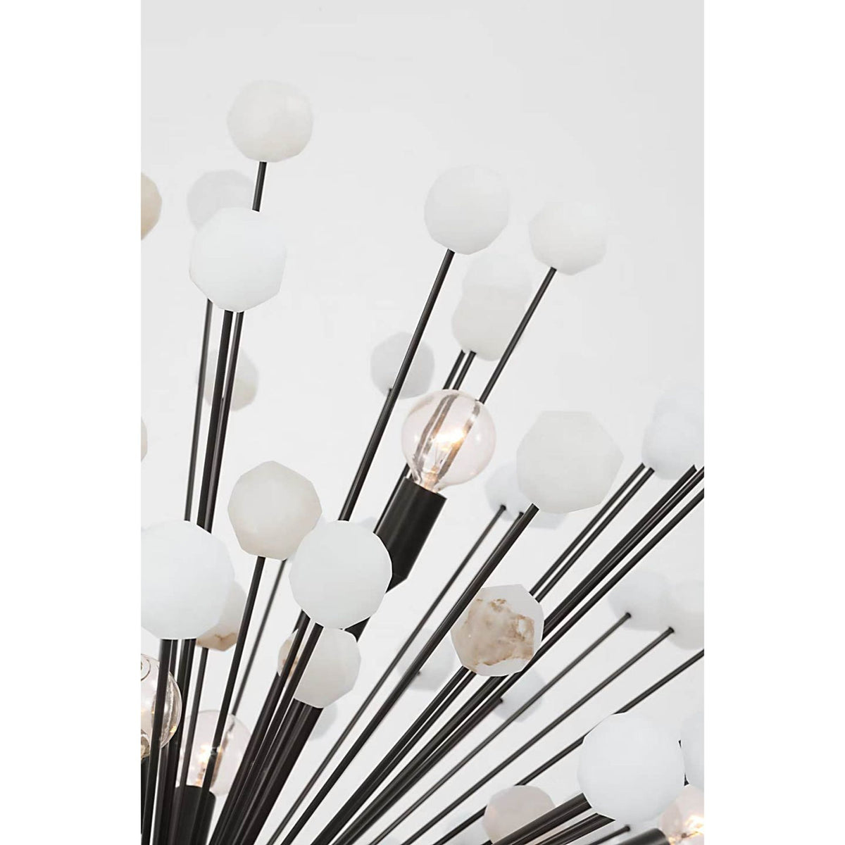 Suzanne Kasler Lys 41" Chandelier in Bronze and Alabaster W41.5" x H43.5"