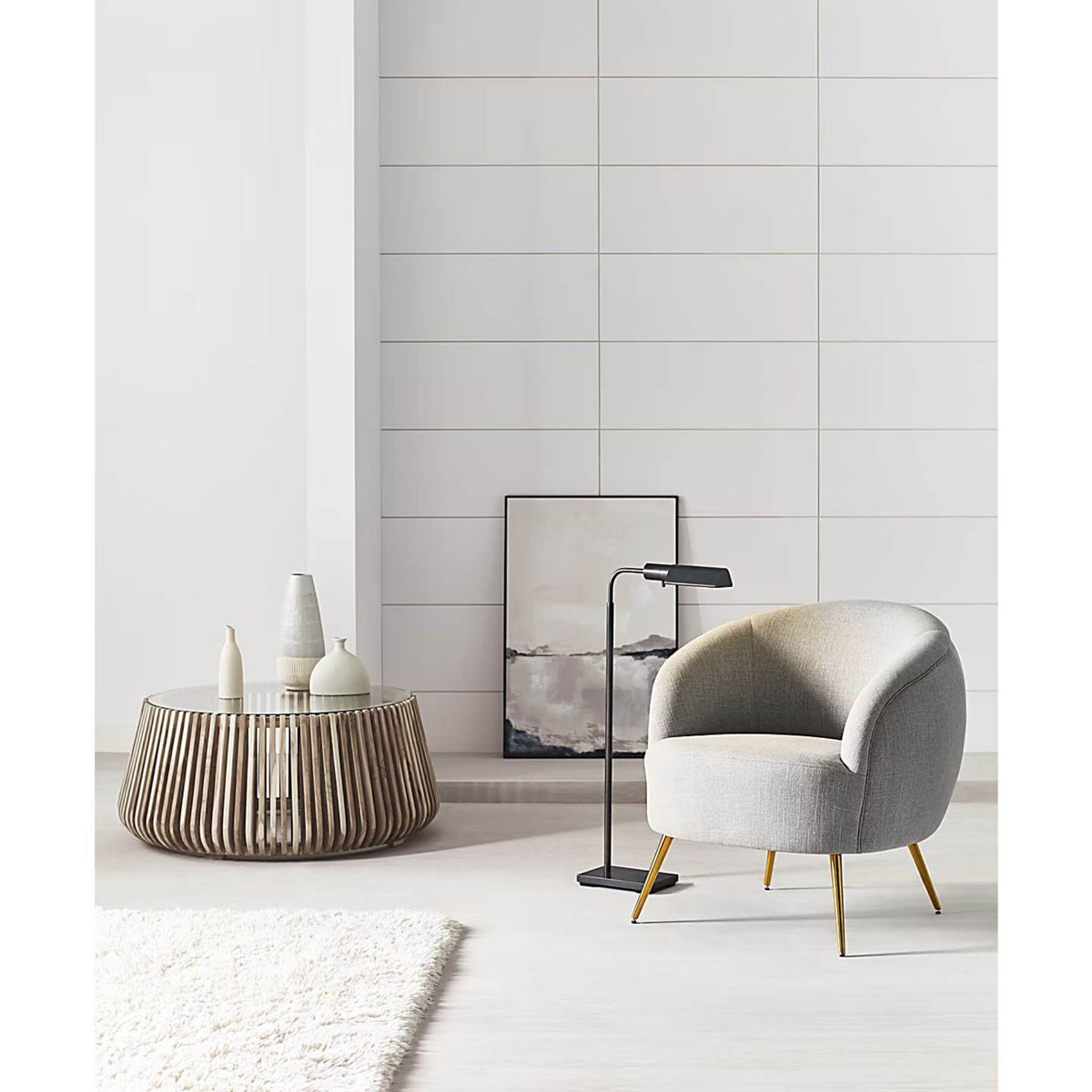 Visual Comfort Studio Adjustable Floor Lamp in Bronze H34" - 45" x E13"