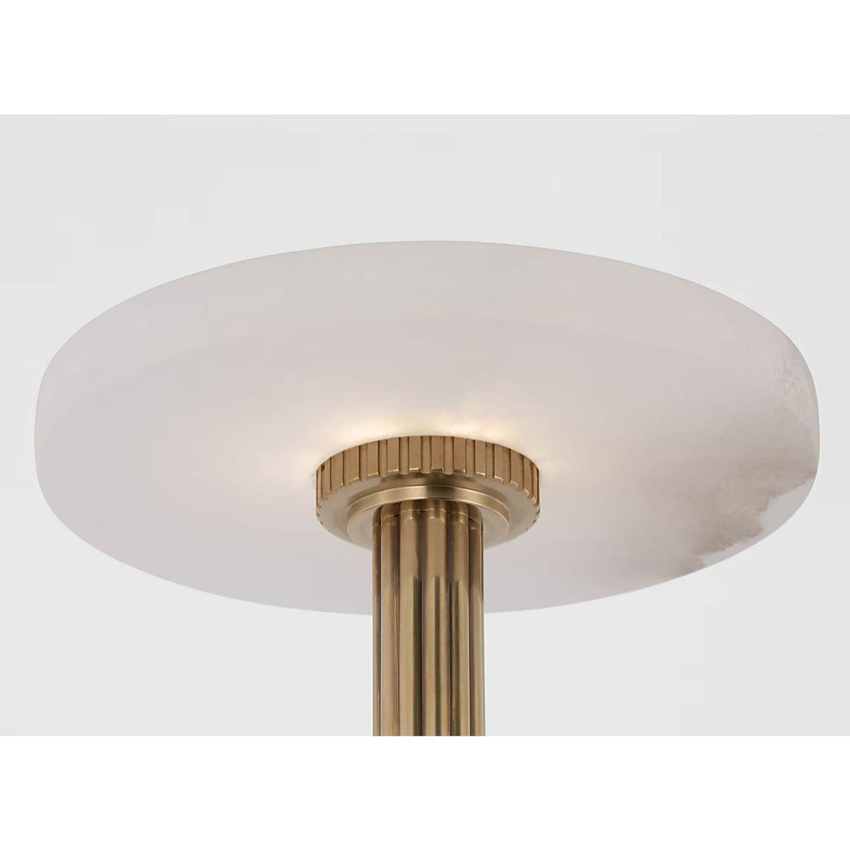 Visual Comfort Aran 9" Rechargeable Accent Lamp in Hand-Rubbed Antique Brass and Alabaster W5" x H8.75"