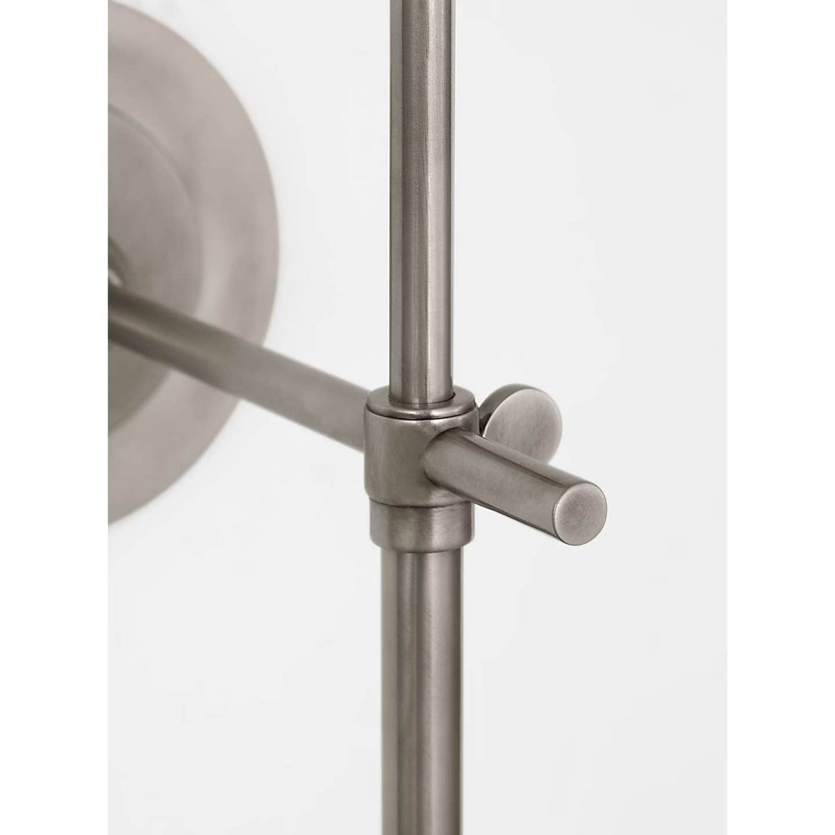 Thomas O'Brien Bryant 15" Cordless Sconce in Antique Nickel with Linen Shade W5.5" x H15.25" x E8.5"