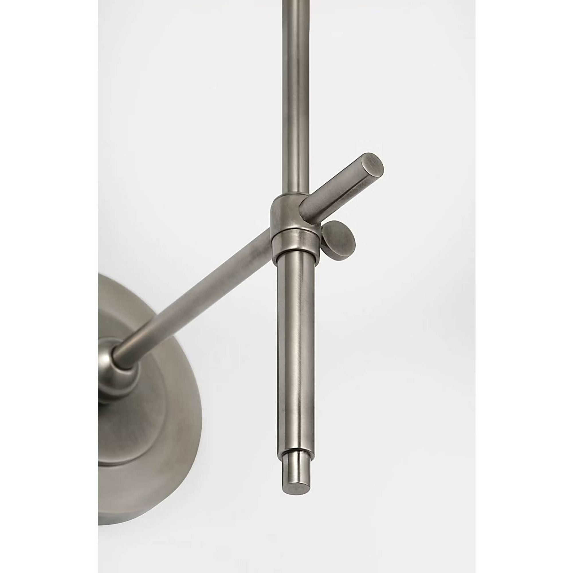 Thomas O'Brien Bryant 15" Cordless Bath Sconce in Antique Nickel with White Glass W5.5" x H15" x E8.5"