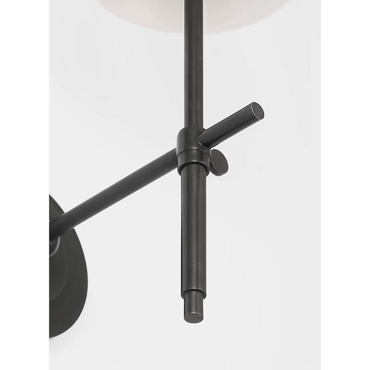 Thomas O'Brien Bryant 15" Cordless Bath Sconce in Bronze with White Glass W5.5" x H15" x E8.5"