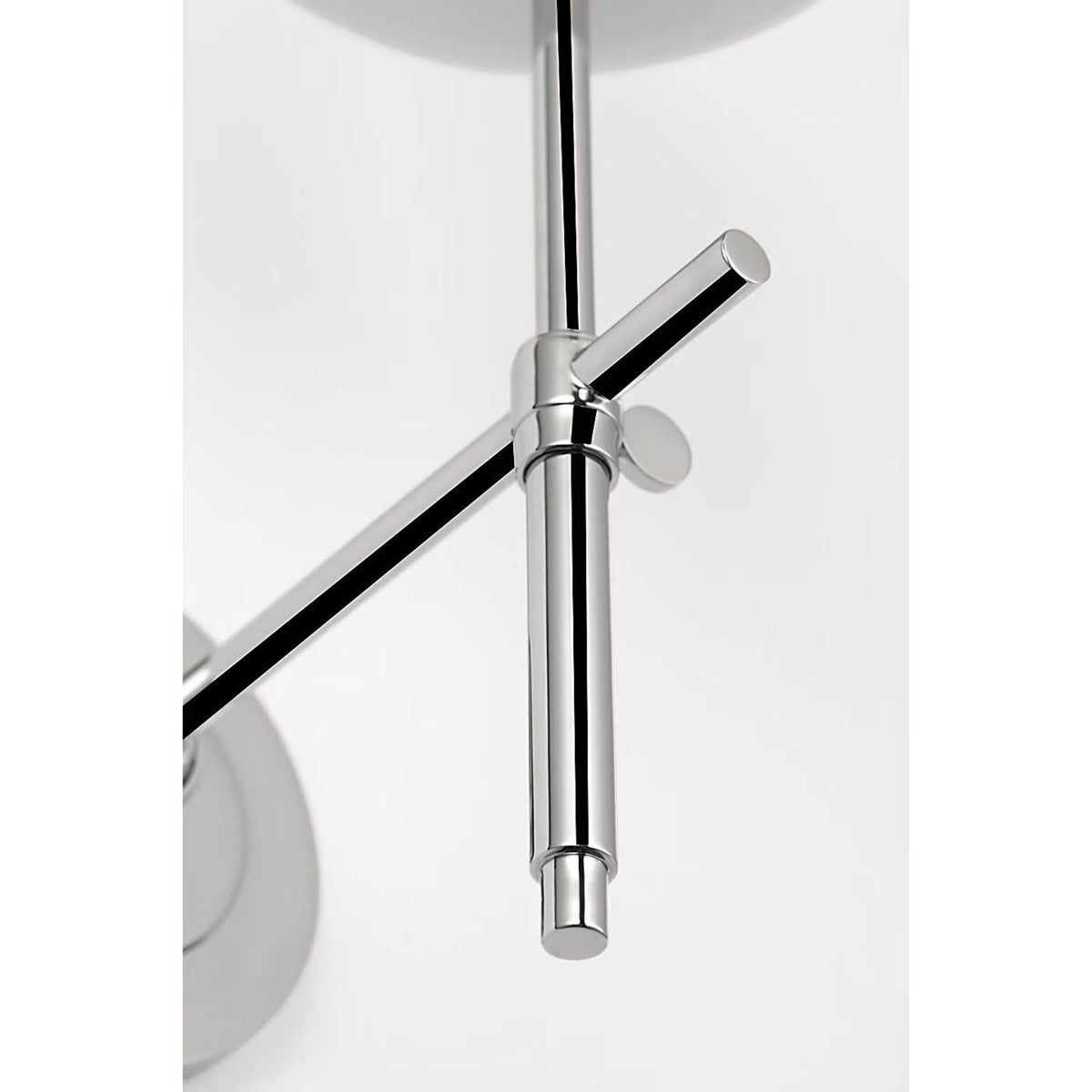 Thomas O'Brien Bryant 15" Cordless Bath Sconce in Polished Nickel with White Glass W5.5" x H15" x E8.5"
