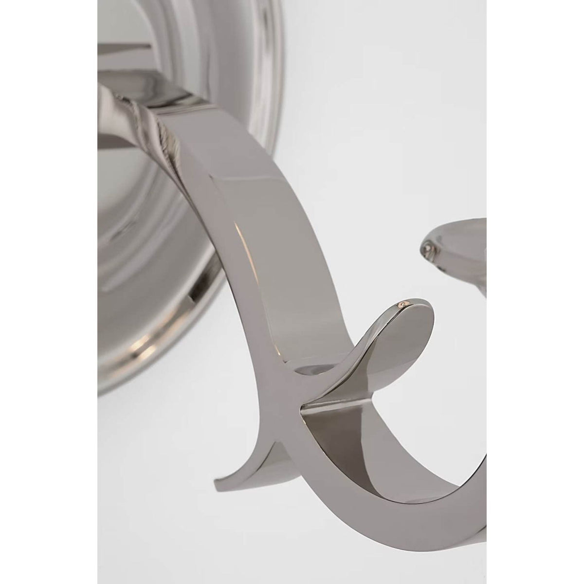 Thomas O'Brien Channing Single Sconce in Polished Nickel with Linen Shade W6" x H13.5" x E9.5"