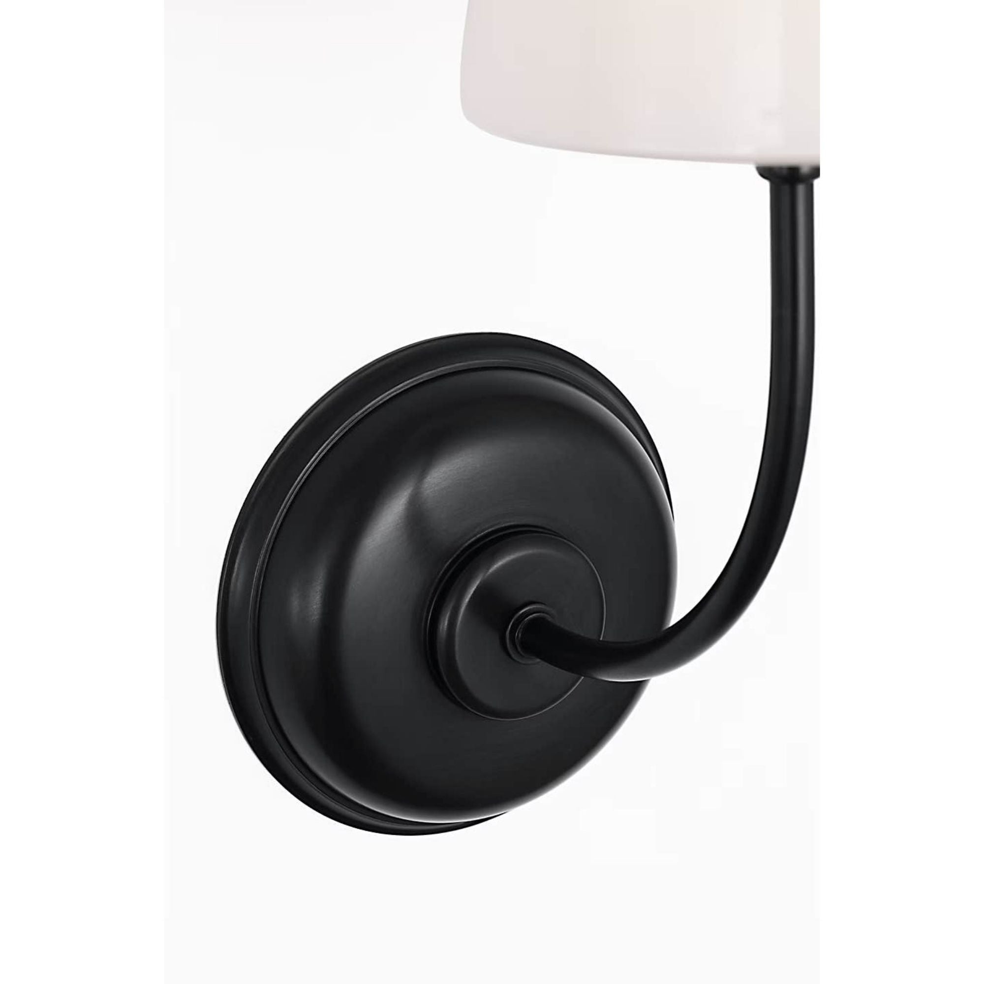 Thomas O'Brien Vendome Single Sconce in Bronze with White Glass W5.5" x H14.5" x E8.5"