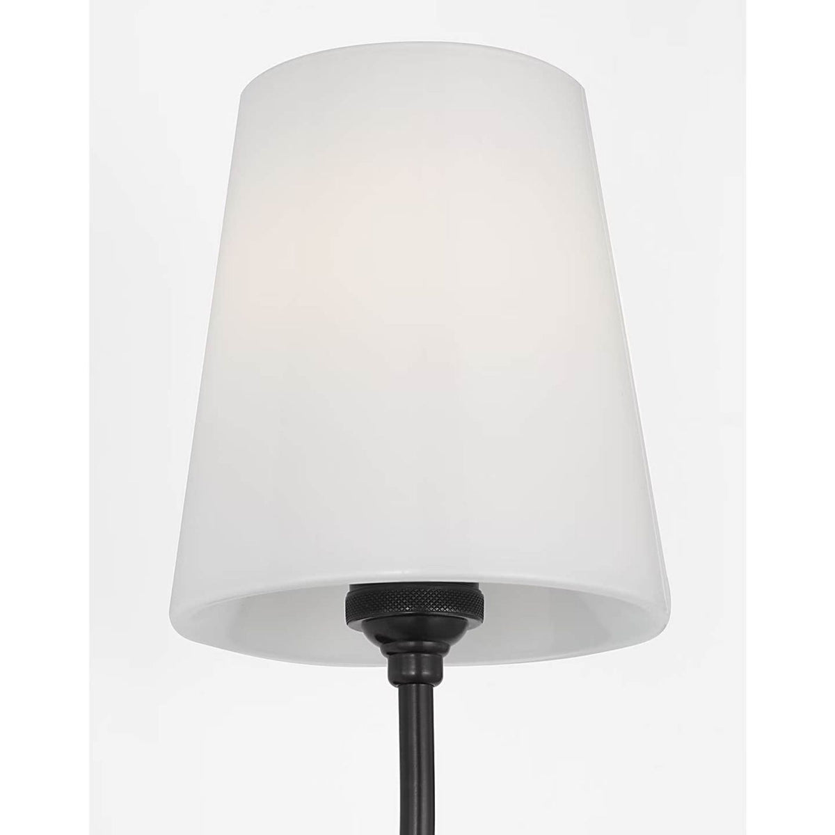 Thomas O'Brien Vendome Single Sconce in Bronze with White Glass W5.5" x H14.5" x E8.5"