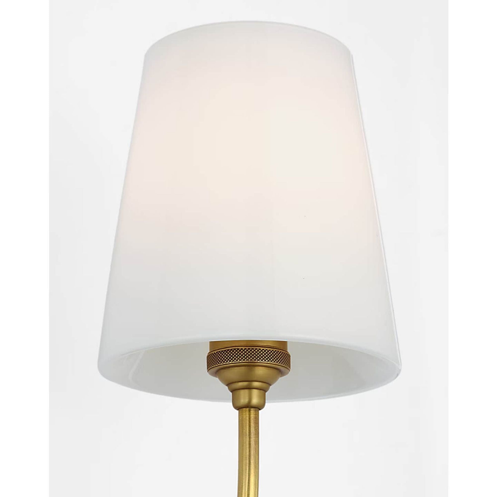 Thomas O'Brien Vendome Single Sconce in Hand-Rubbed Antique Brass with White Glass W5.5" x H14.5" x E8.5"