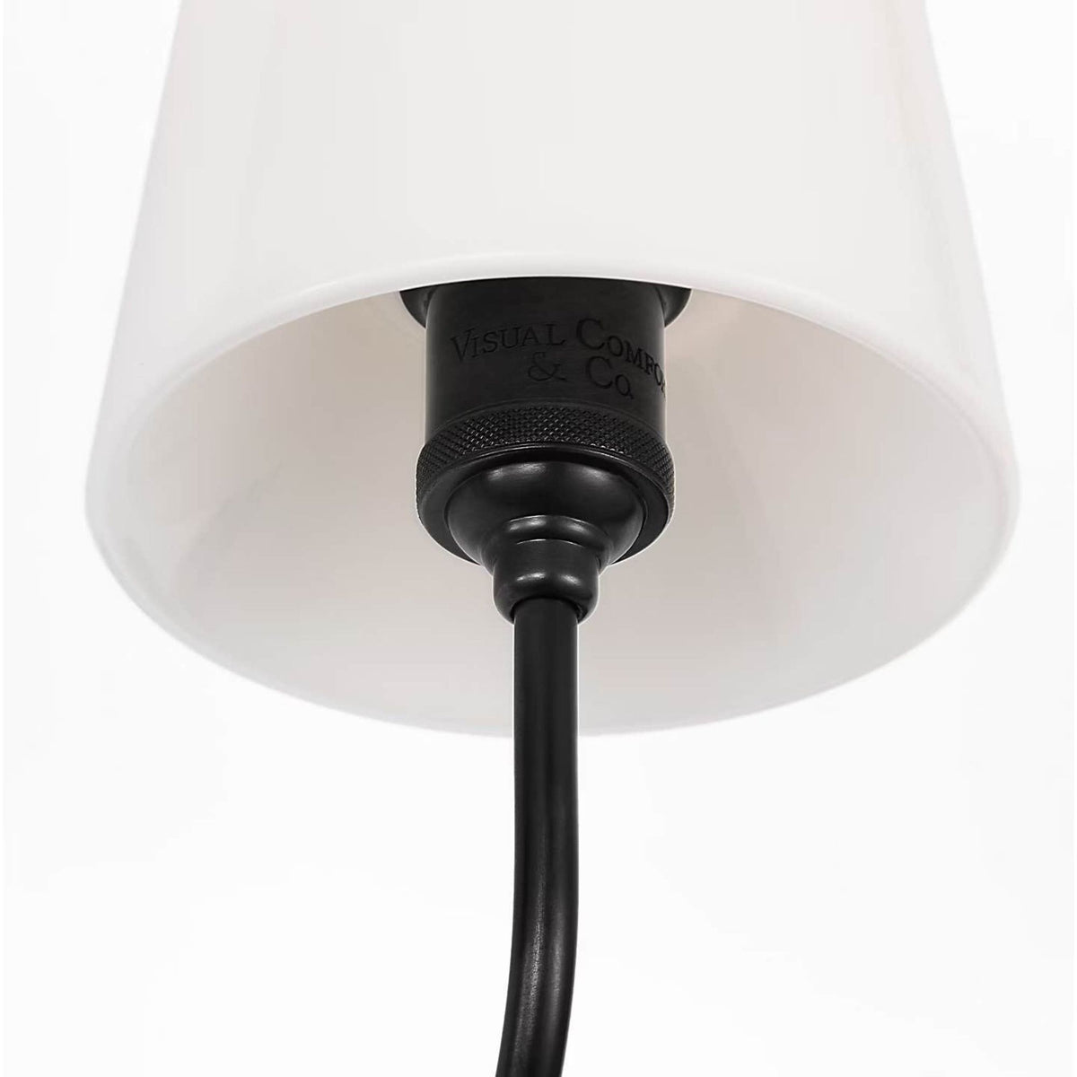 Thomas O'Brien Vendome Double Sconce in Bronze with White Glass W17.75" x H14.75" x E8.5"