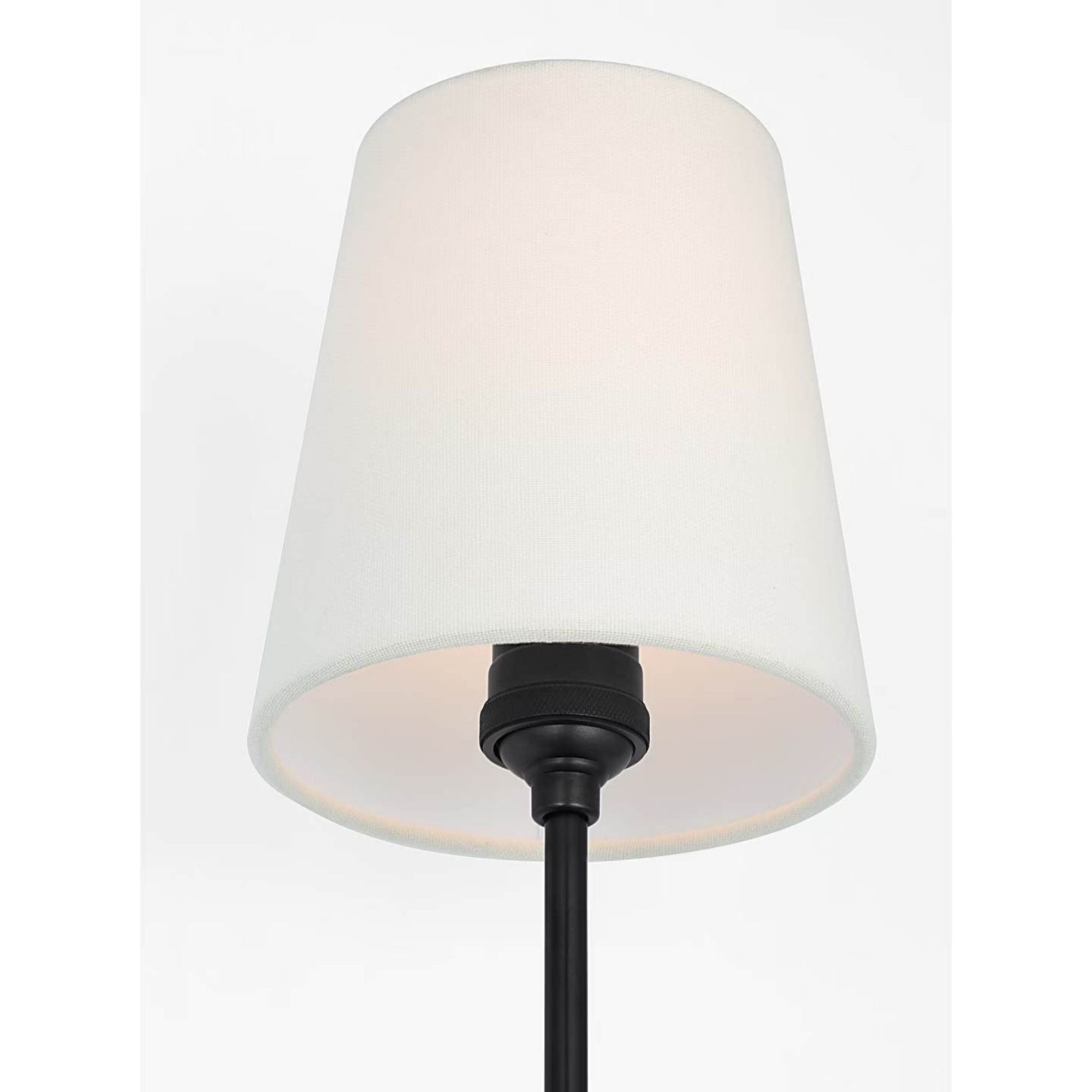 Thomas O'Brien Vendome 26" Single Sconce in Bronze with Linen Shade W5.5" x H25.75" x E8.25"