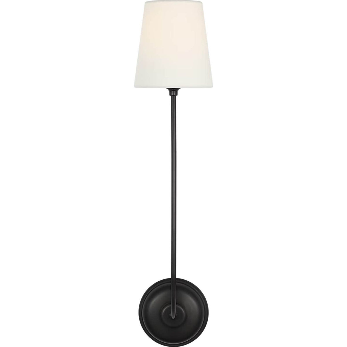 Thomas O'Brien Vendome 26" Single Sconce in Bronze with Linen Shade W5.5" x H25.75" x E8.25"