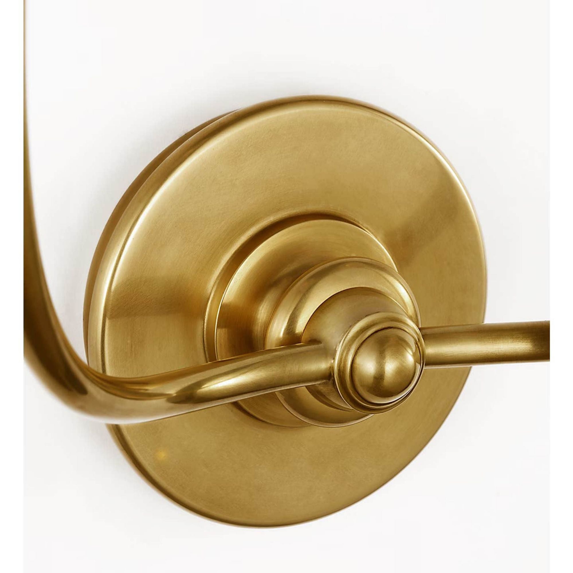 Thomas O'Brien Piaf Double Sconce in Hand-Rubbed Antique Brass with Linen Shade W18.5" x H18.5" x E9"