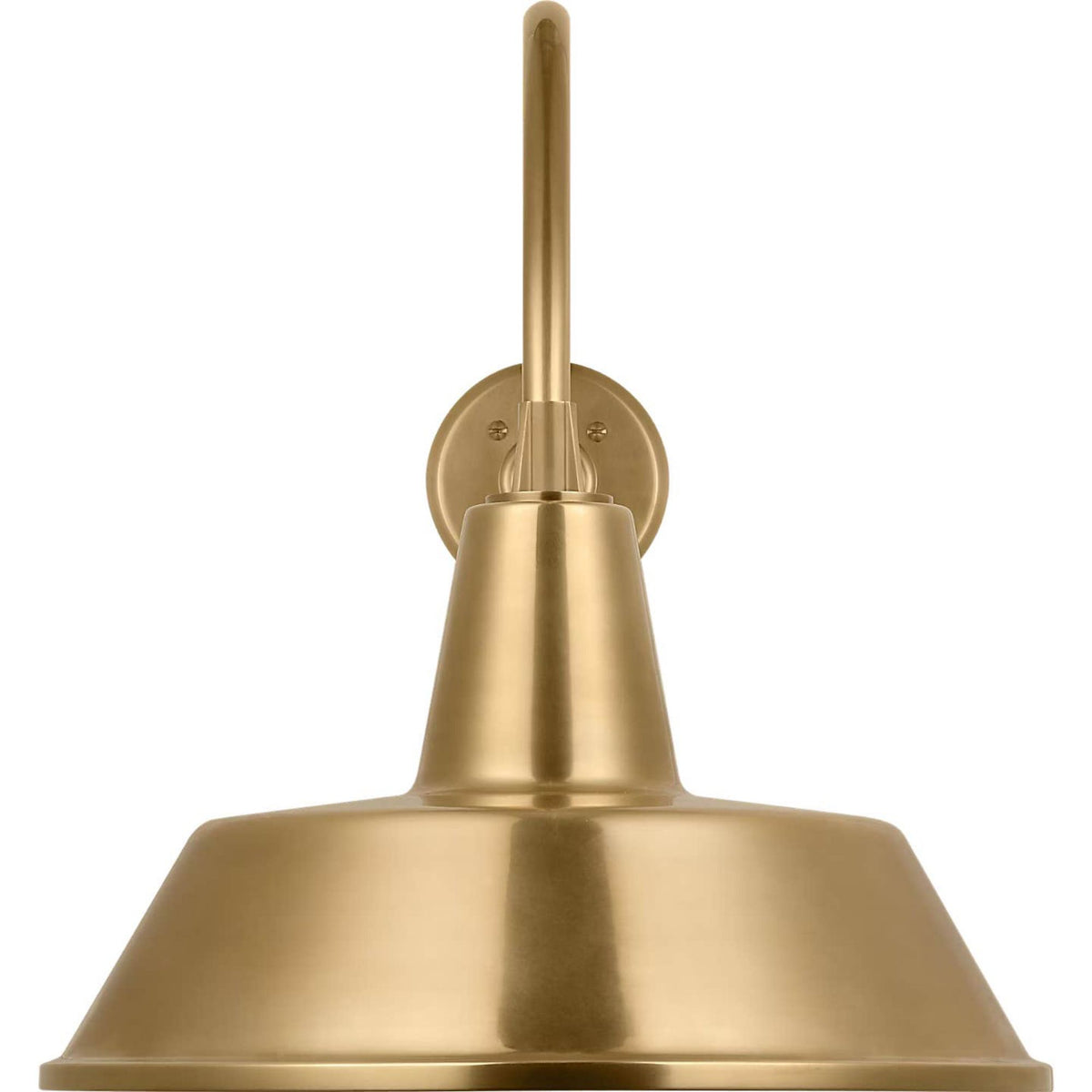 Thomas O'Brien Academy 23" Flynn Barn Light in Hand-Rubbed Antique Brass with 16" Bowers Shade W16" x H19" x E30.75"