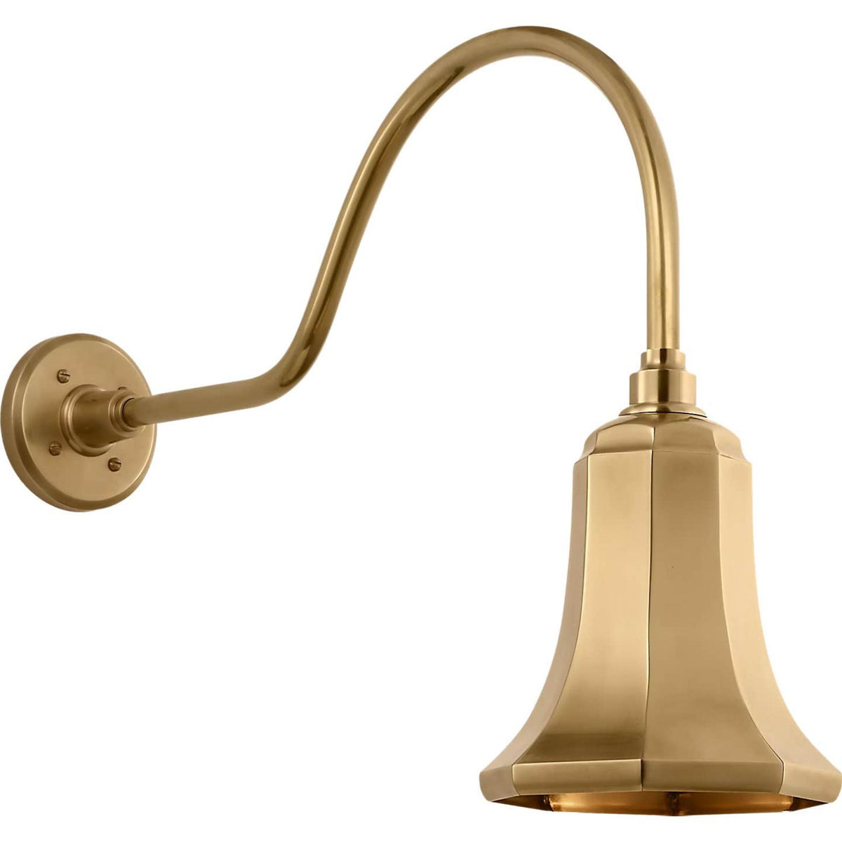 Thomas O'Brien Academy 23" Flynn Barn Light in Hand-Rubbed Antique Brass with 7.5" Savannah Shade W7.5" x H18.5" x E26.25"