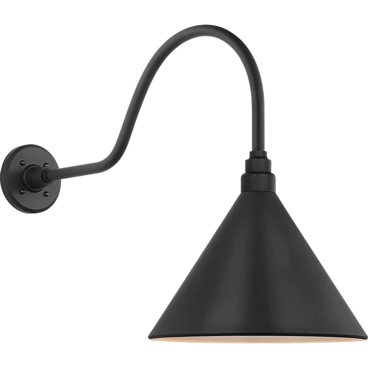 Thomas O'Brien Academy 23" Flynn Barn Light in Matte Black with 12.5" Conical Savannah Shade W12.5" x H19.25" x E28.75"