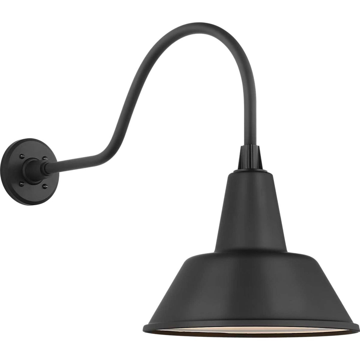 Thomas O'Brien Academy 23" Flynn Barn Light in Matte Black with 12.5" Bowers Shade W12.5" x H19" x E28.75"