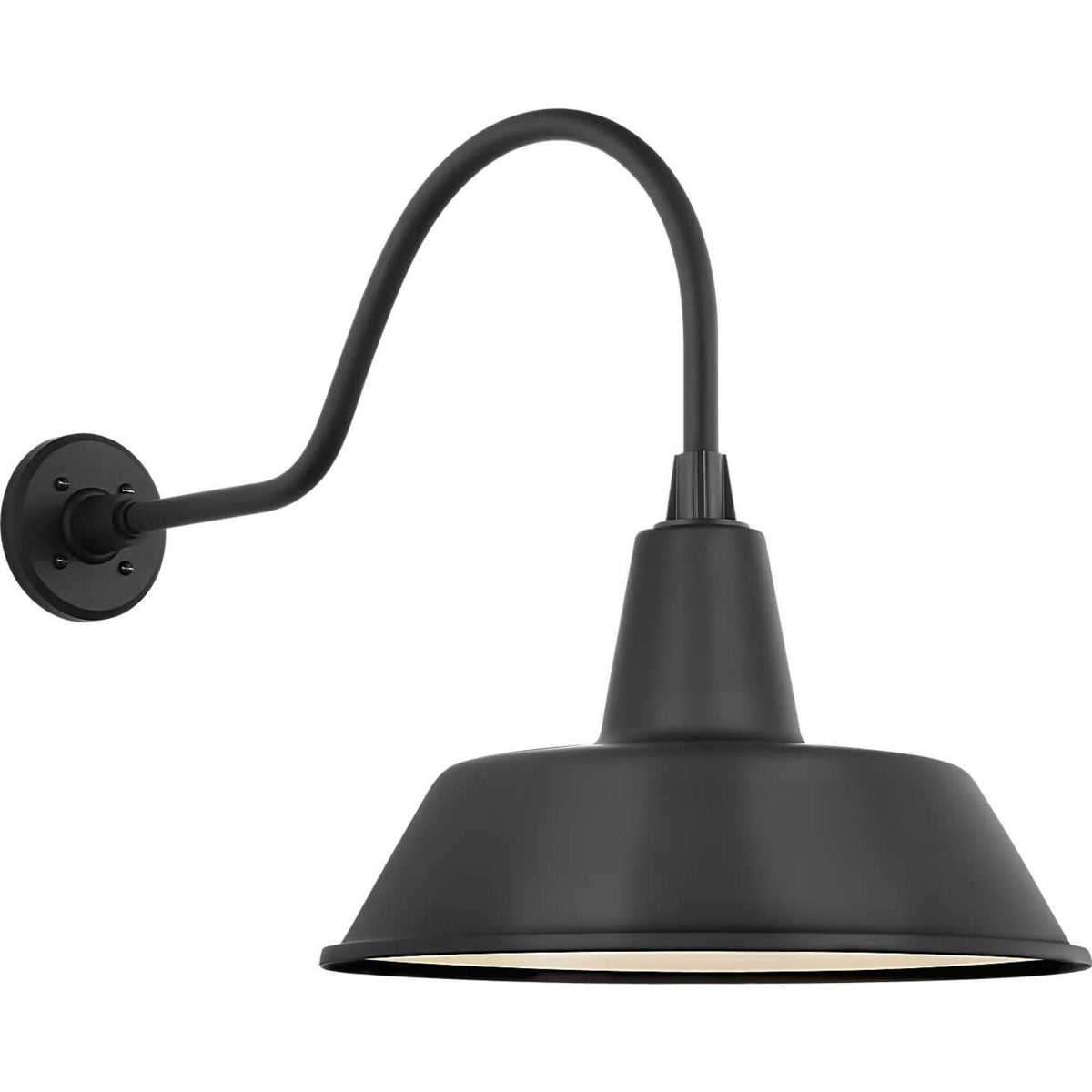 Thomas O'Brien Academy 23" Flynn Barn Light in Matte Black with 16" Bowers Shade W16" x H19" x E30.75"