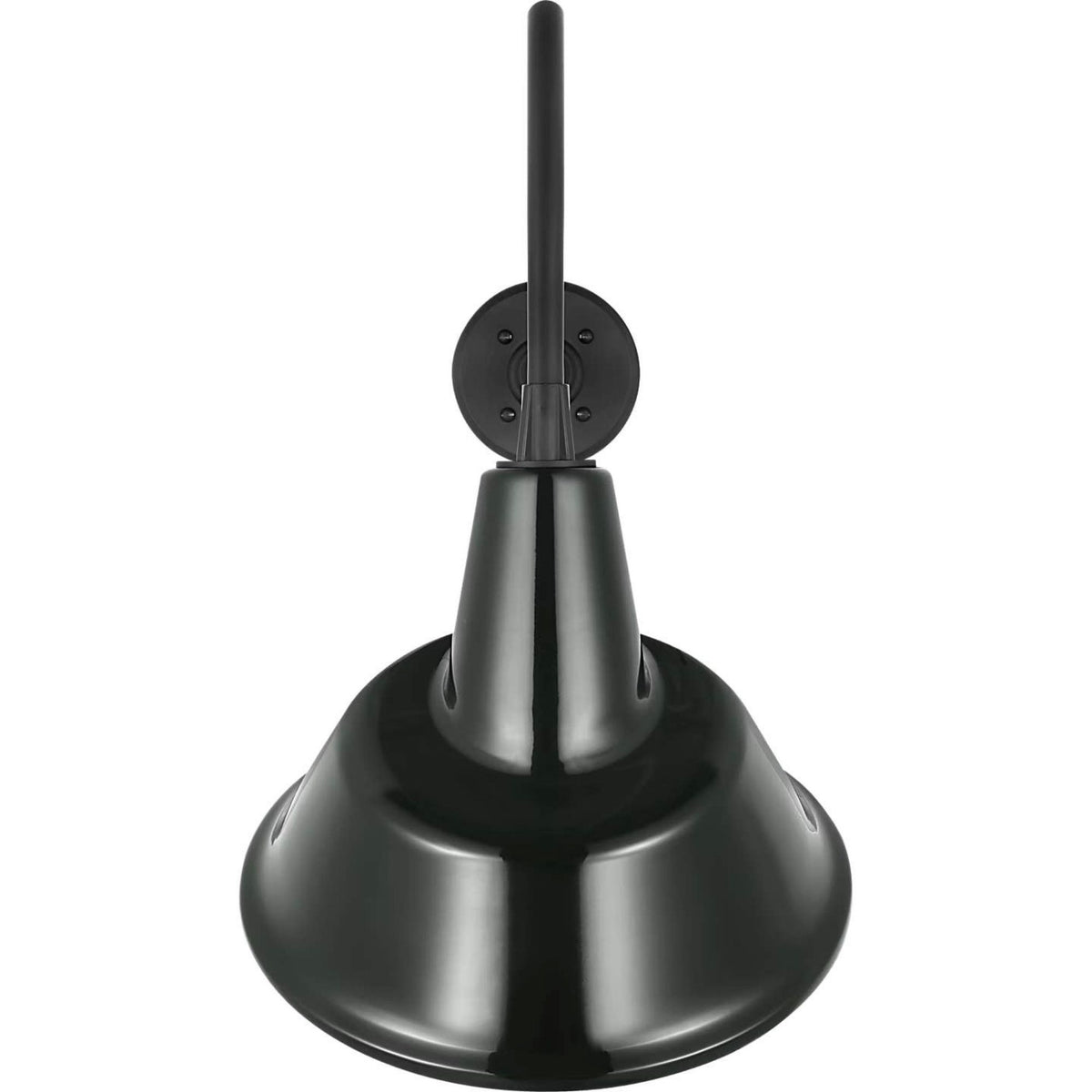 Thomas O'Brien Academy 23" Flynn Barn Light in Matte Black with 12.5" Green Tilted Bowers Shade W12.5" x H22" x E26.25"