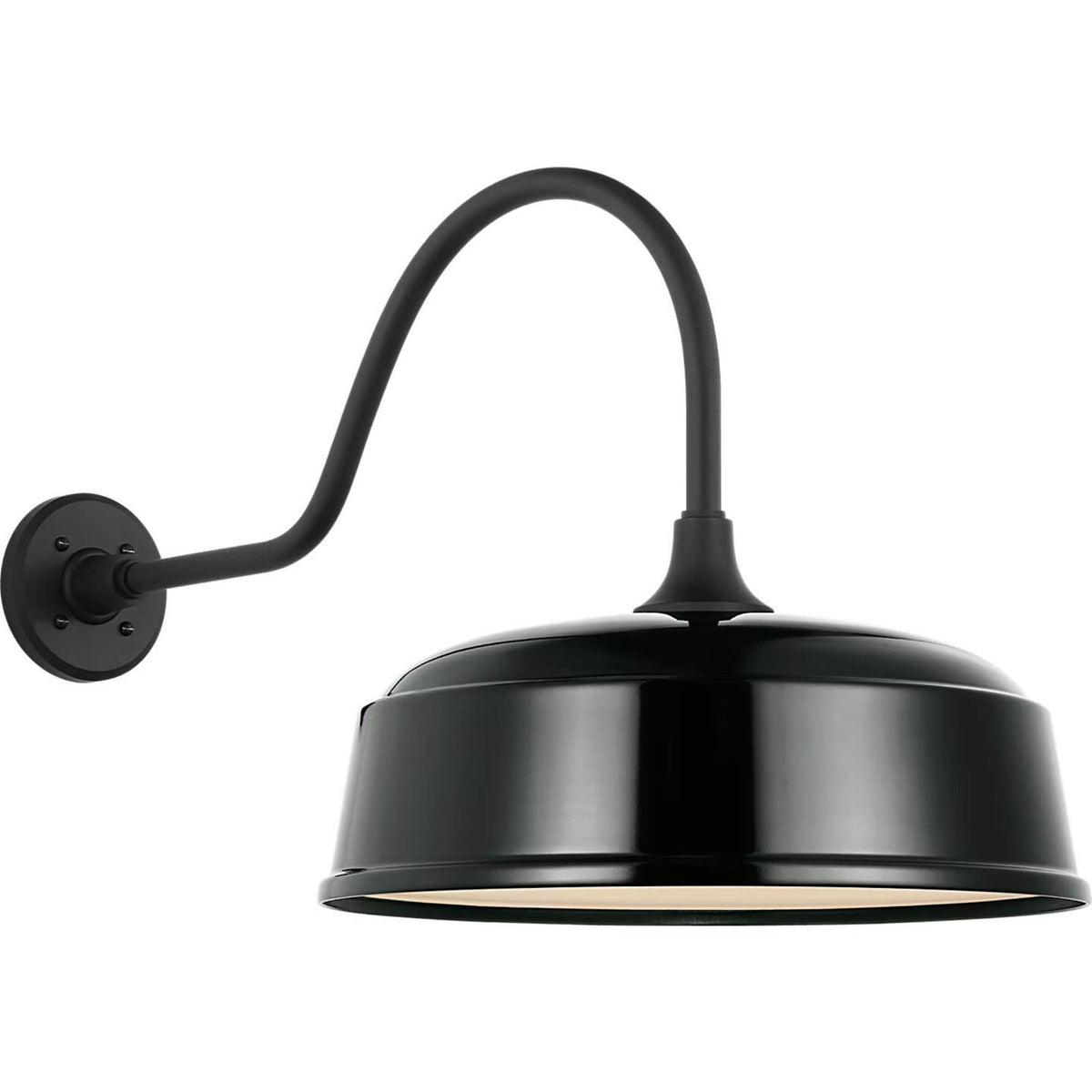 Thomas O'Brien Academy 23" Flynn Barn Light in Matte Black with 16" Green Rockhouse Shade W16" x H16.5" x E30.5"