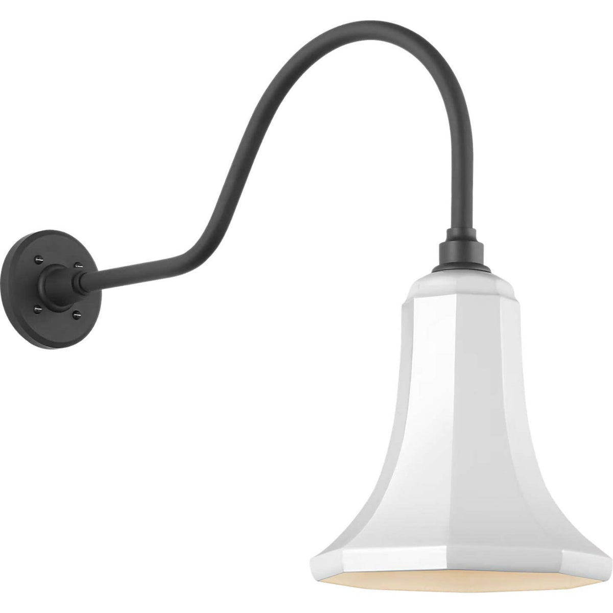 Thomas O'Brien Academy 23" Flynn Barn Light in Matte Black with 9.25" White Savannah Shade W9.25" x H20.25" x E27.25"