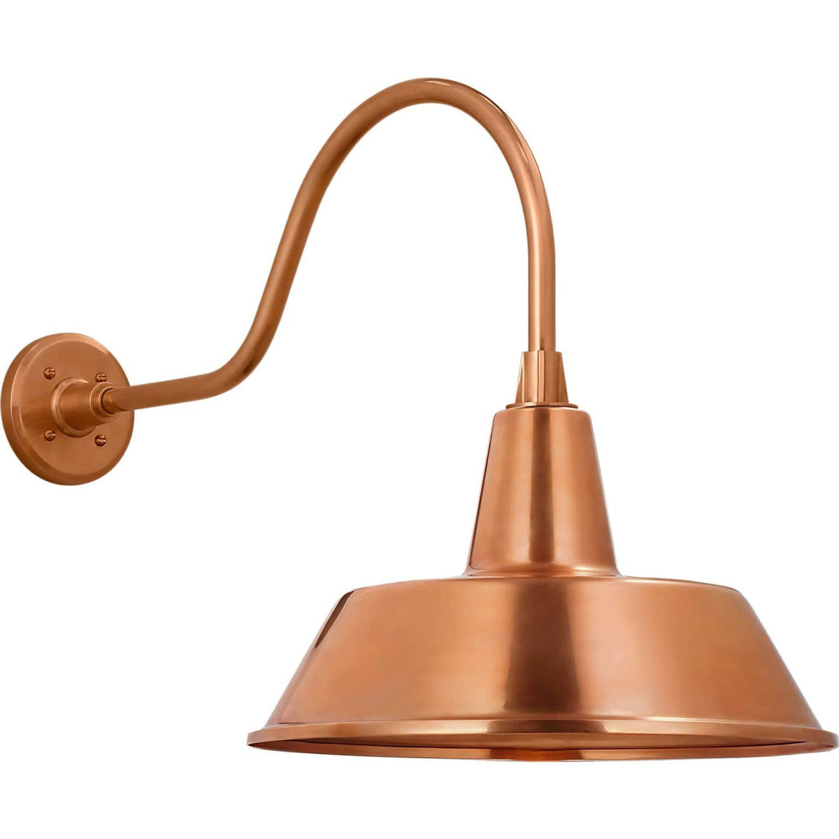 Thomas O'Brien Academy 23" Flynn Barn Light in Soft Copper with 16" Bowers Shade W16" x H19" x E30.75"