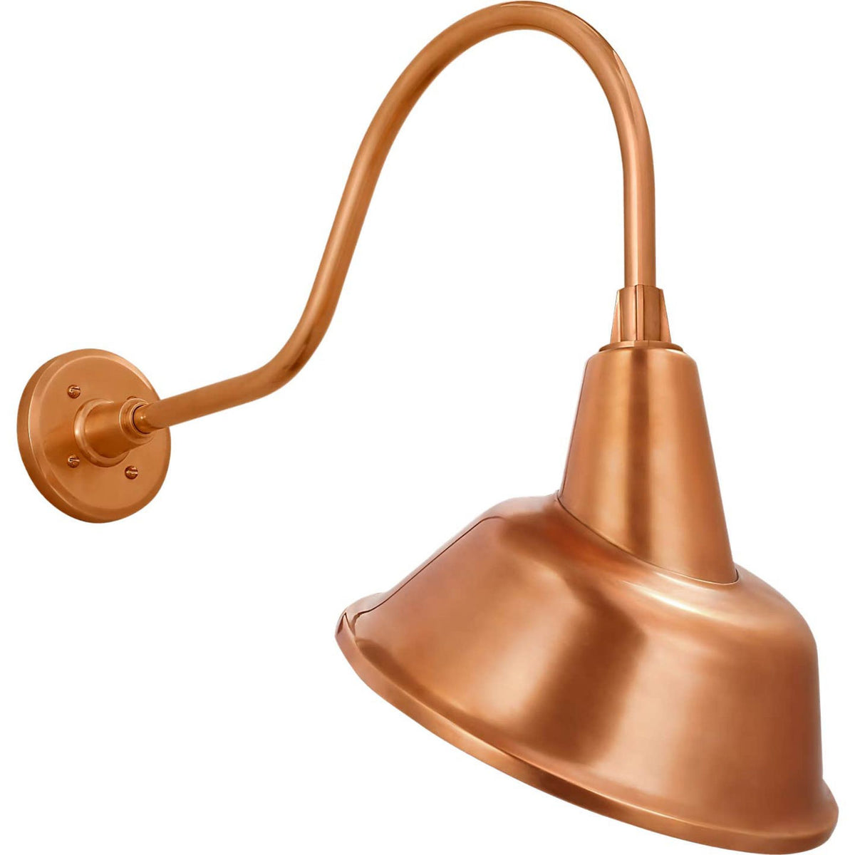 Thomas O'Brien Academy 23" Flynn Barn Light in Soft Copper with 12.5" Tilted Bowers Shade W12.5" x H22" x E26.25"