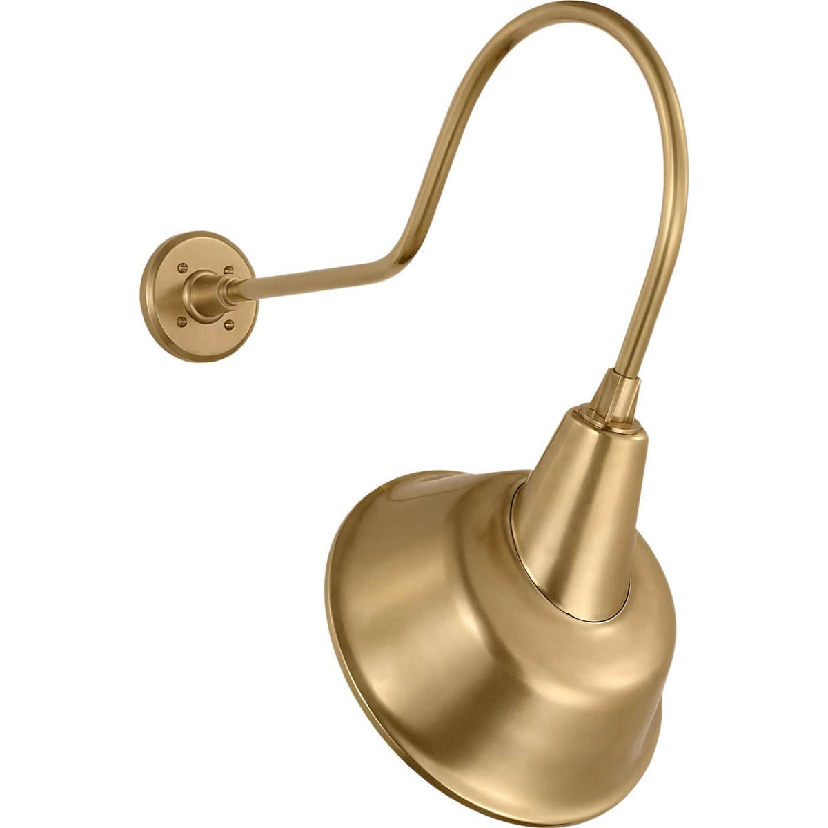 Thomas O'Brien Academy 26" Angled Flynn Barn Light in Hand-Rubbed Antique Brass with 12.5" Tilted Bowers Shade W12.5" x H25.25" x E26"