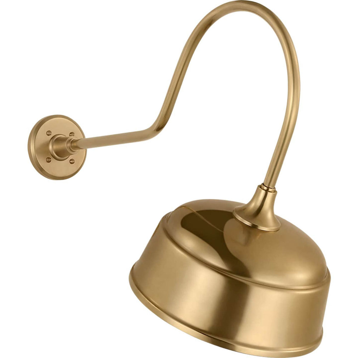 Thomas O'Brien Academy 26" Angled Flynn Barn Light in Hand-Rubbed Antique Brass with 12.5" Rockhouse Shade W12.5" x H22" x E26"
