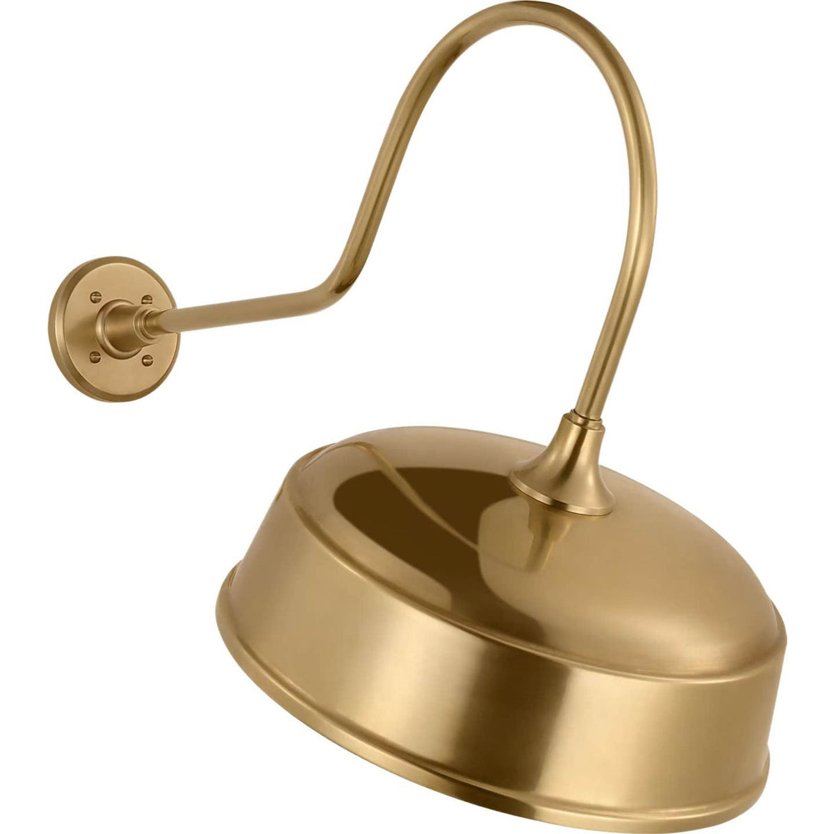 Thomas O'Brien Academy 26" Angled Flynn Barn Light in Hand-Rubbed Antique Brass with 16" Rockhouse Shade W16" x H22.75" x E27.25"