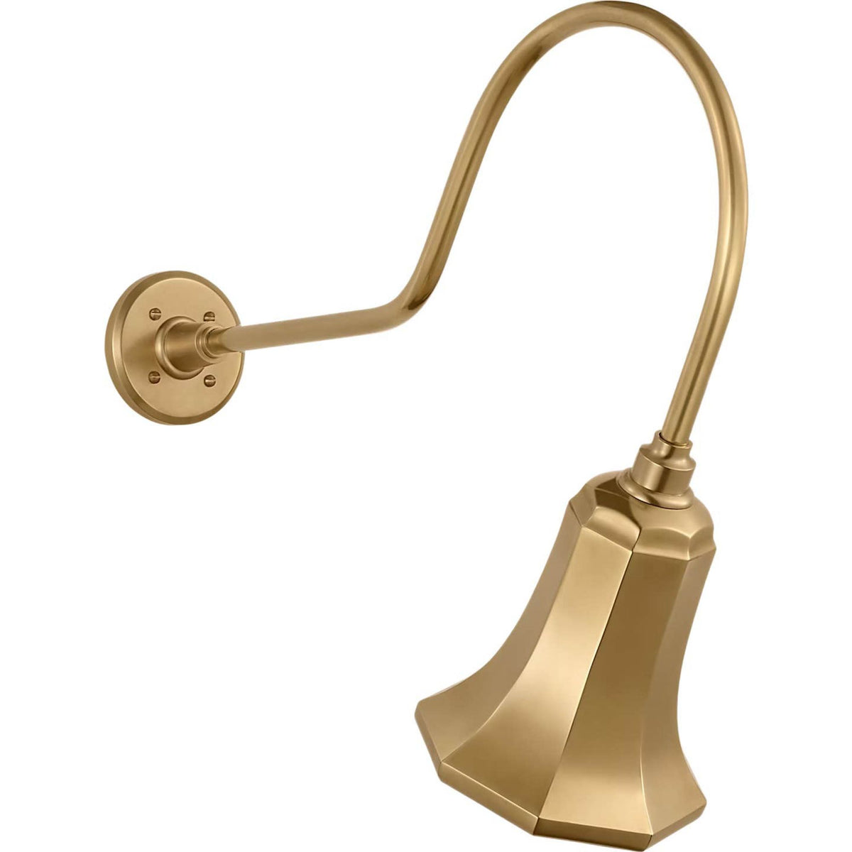 Thomas O'Brien Academy 26" Angled Flynn Barn Light in Hand-Rubbed Antique Brass with 7.5" Savannah Shade W7.5" x H22.25" x E26"