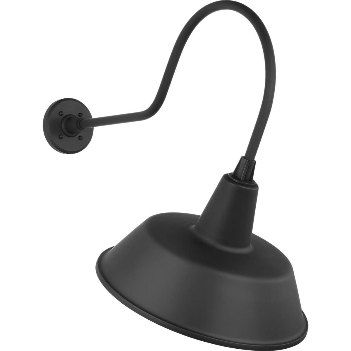 Thomas O'Brien Academy 26" Angled Flynn Barn Light in Matte Black with 16" Bowers Shade W16" x H25" x E26"