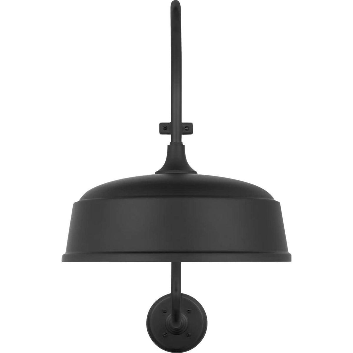 Thomas O'Brien Academy 15" Larrabee Barn Light in Matte Black with 16" Rockhouse Shade W16" x H24" x E22.75"