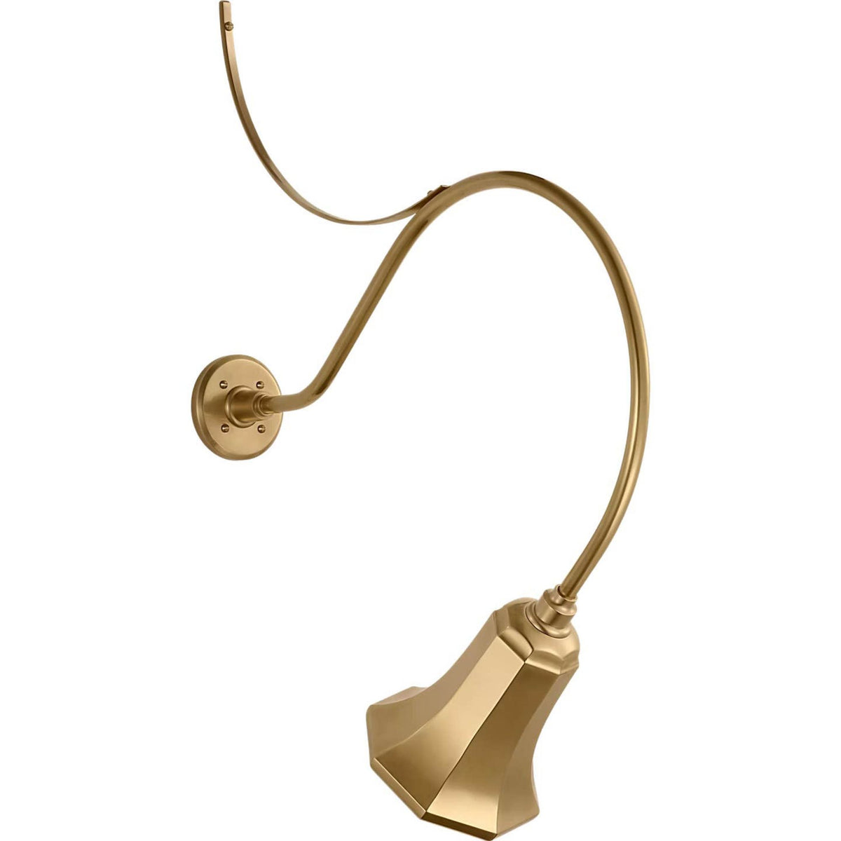 Thomas O'Brien Academy 26.5" Anchored Larrabee Barn Light in Hand-Rubbed Antique Brass with 7.5" Savannah Shade W7.5" x H35.75" x E26.5"