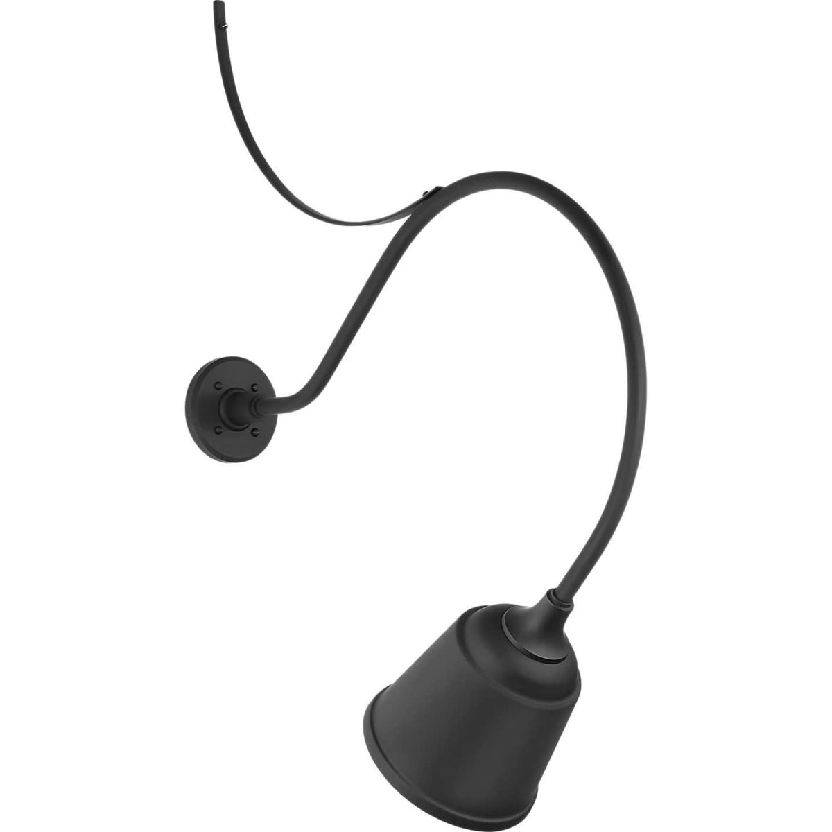 Thomas O'Brien Academy 26.5" Anchored Larrabee Barn Light in Matte Black with 8" Rockhouse Shade W8" x H35.75" x E26.5"