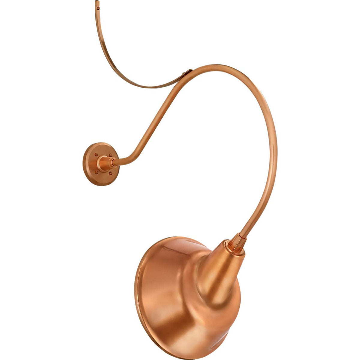 Thomas O'Brien Academy 26.5" Anchored Larrabee Barn Light in Soft Copper with 12.5" Tilted Bowers Shade W12.5" x H38.25" x E26.5"