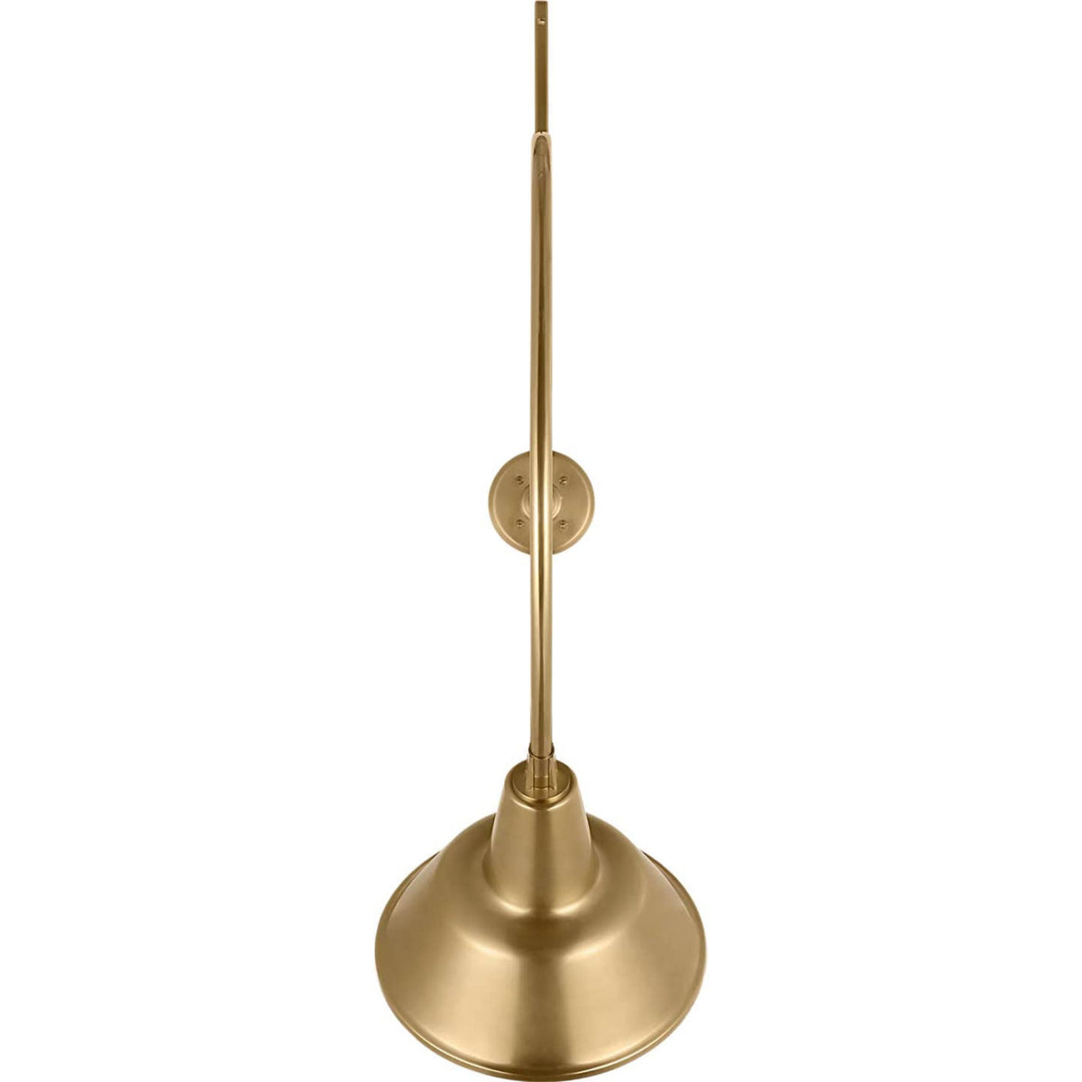 Thomas O'Brien Academy 36" Anchored Larrabee Barn Light in Hand-Rubbed Antique Brass with 12.5" Bowers Shade W12.5" x H44.75" x E36"