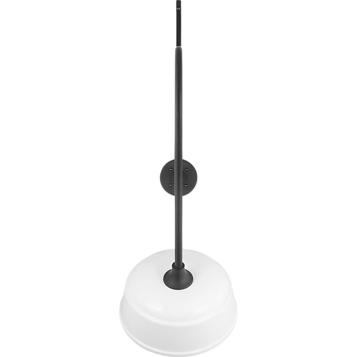 Thomas O'Brien Academy 36" Anchored Larrabee Barn Light in Matte Black with 12.5" White Rockhouse Shade W12.5" x H43" x E36"